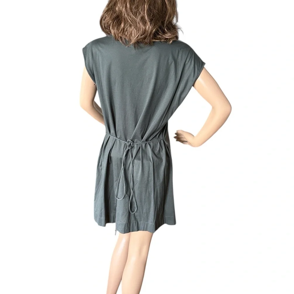 Eres Olive Gray Back Tie Cover Up Dress Size S/M